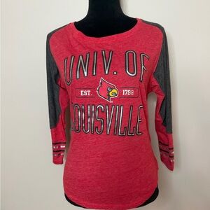 University of Louisville Cardinals Raglan Tee | Rivalry Threads | Size S